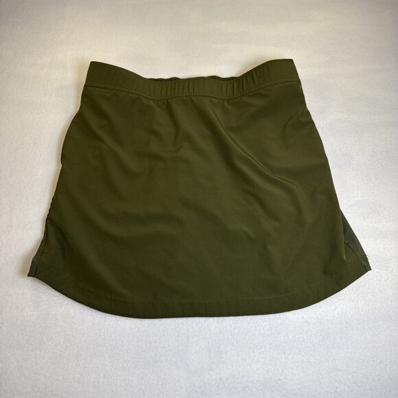 Eddie Bauer Skort Olive Green Pockets Stretch Poly Spandex Outdoors Womens XL - Picture 1 of 9